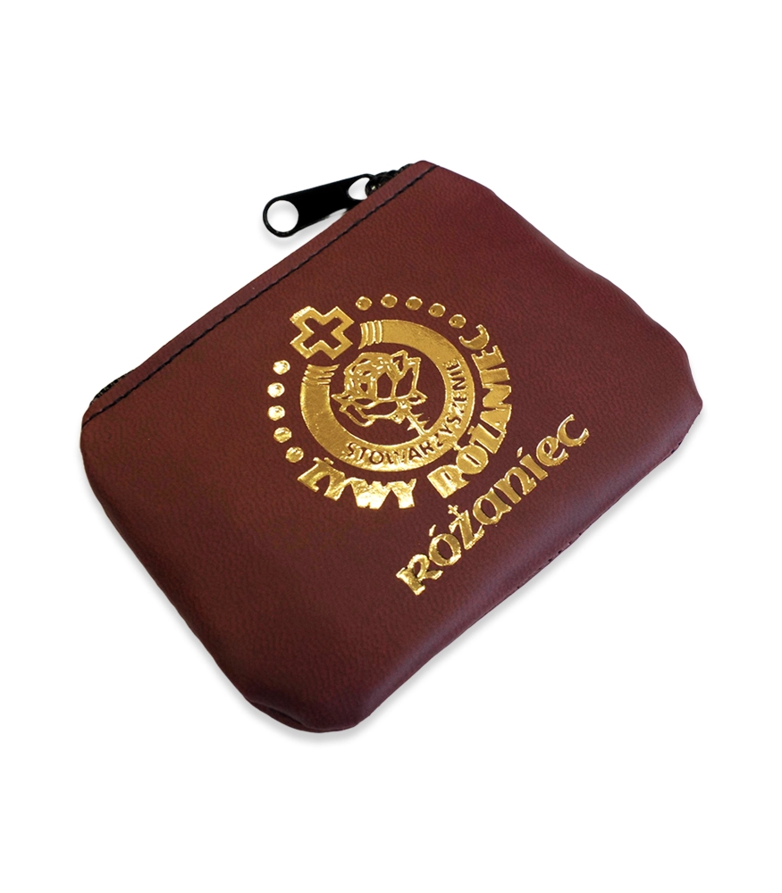 Etui Żywy Różaniec na zamek (bordowe)